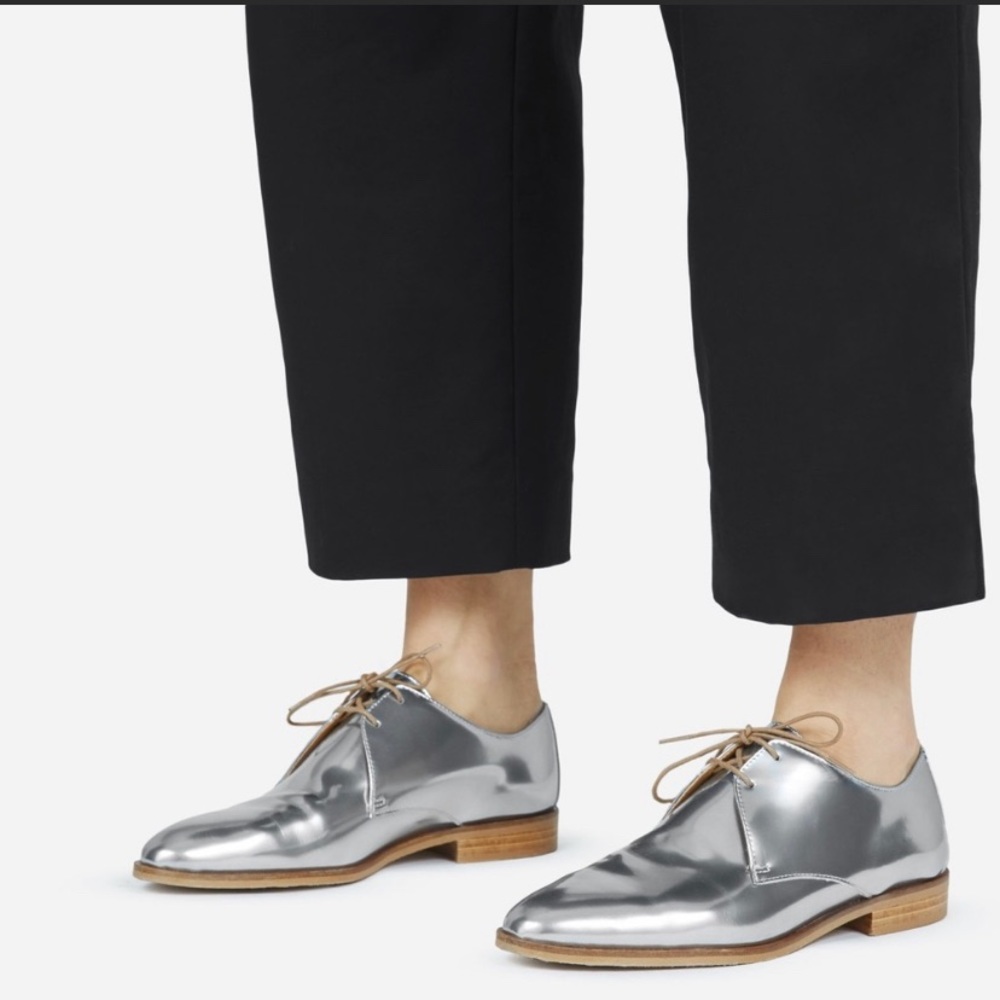 Everlane The E2 Shine Modern Oxford in Silver